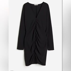 H&M Gathered Dress in Black